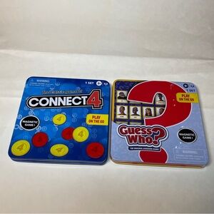 Hasbro Magnetic Travel Game Sets Guess Who?  & Connect Four, Complete